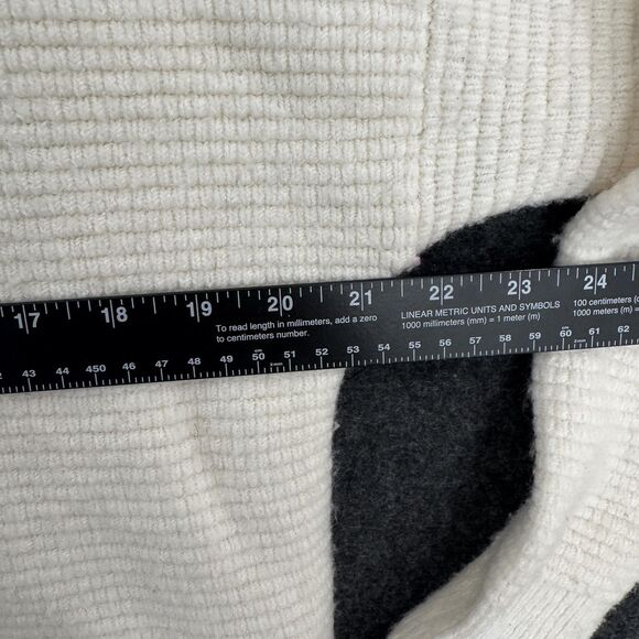 Madewell Southfield Sweater Women's Small Ivory Mock Neck Wool Blend - Picture 4 of 8